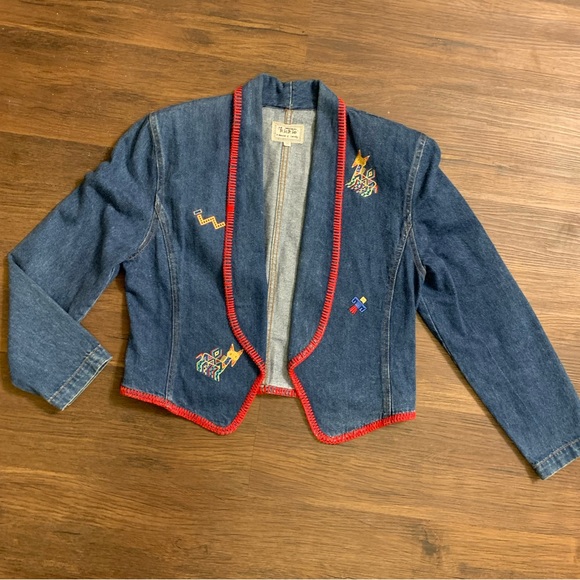Vintage western crop jean blazer/jacket - Picture 7 of 9
